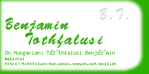 benjamin tothfalusi business card